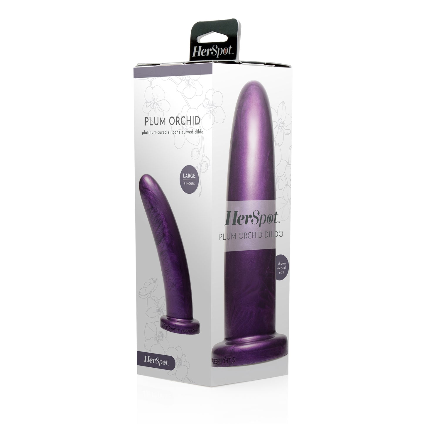 Plum Orchid Dildo Large