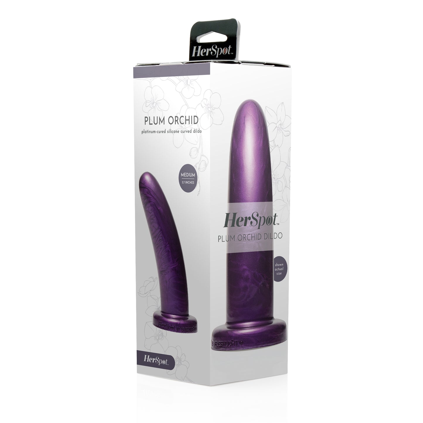 Plum Orchid Dildo Medium