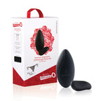 Rechargeable ergonomic remote control vibrating panty set - Black